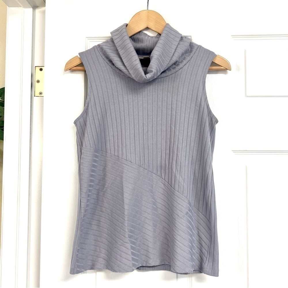 Loft Turtleneck Sleeveless Top Lilac Lavender Size S stretchy comfy preppy